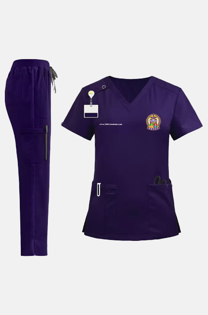 Staff Dark Purple Scrubs